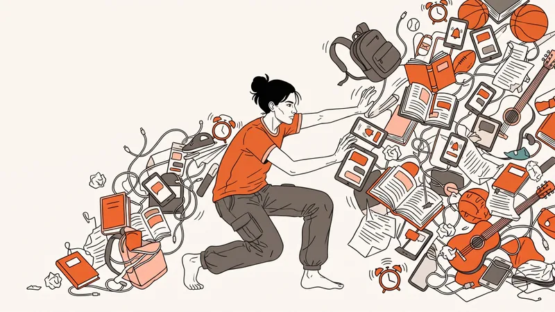 Illustration for the Altitude article “How to Help Your Teen Manage Stress and Pressure” — how to help your teen manage stress and pressure.