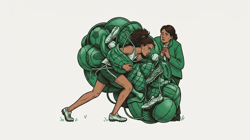 Illustration for the Altitude article “Performance Anxiety in Teen Athletes: A Parent's Guide to Helping, Not Hovering” — performance anxiety in teen athletes.