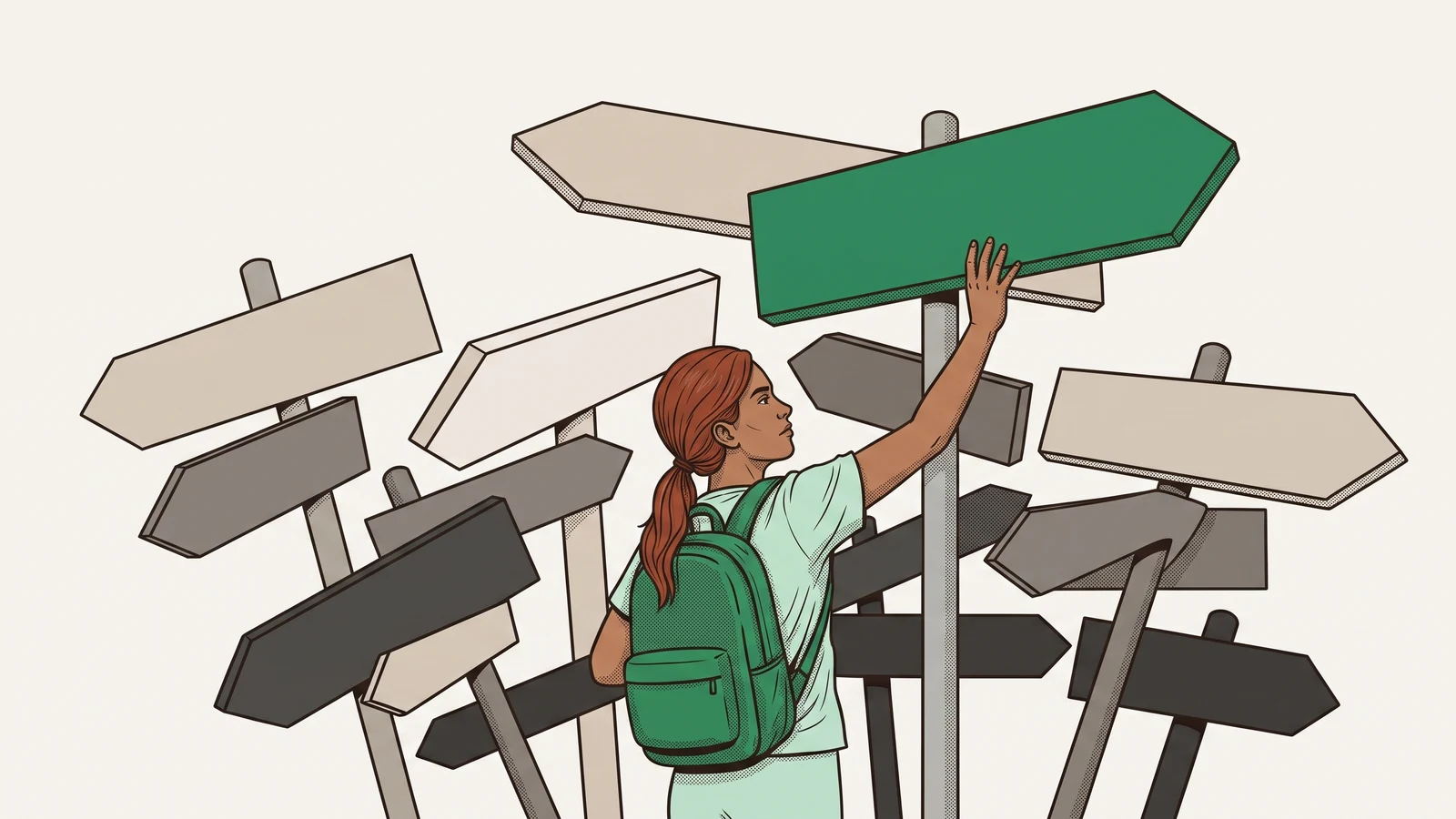 Illustration for the Altitude article “Agency: Helping Young People Own Their Path” — teen agency.