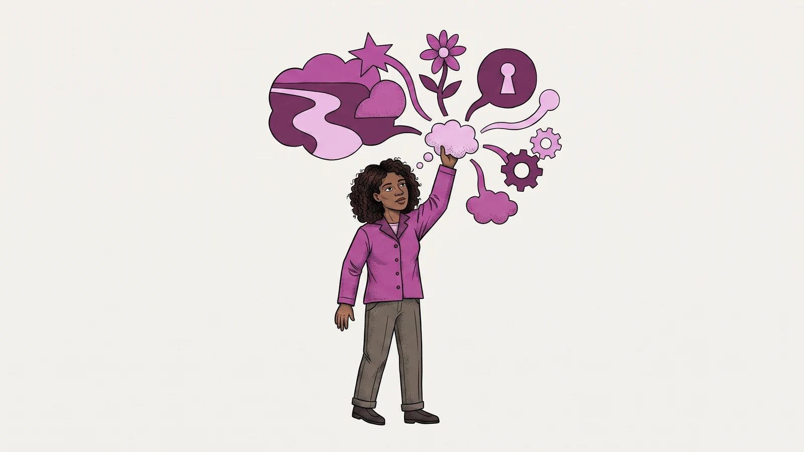 Illustration for the Altitude article “How to Nurture Creative Thinking in Teens” — how to nurture creative thinking in teens.