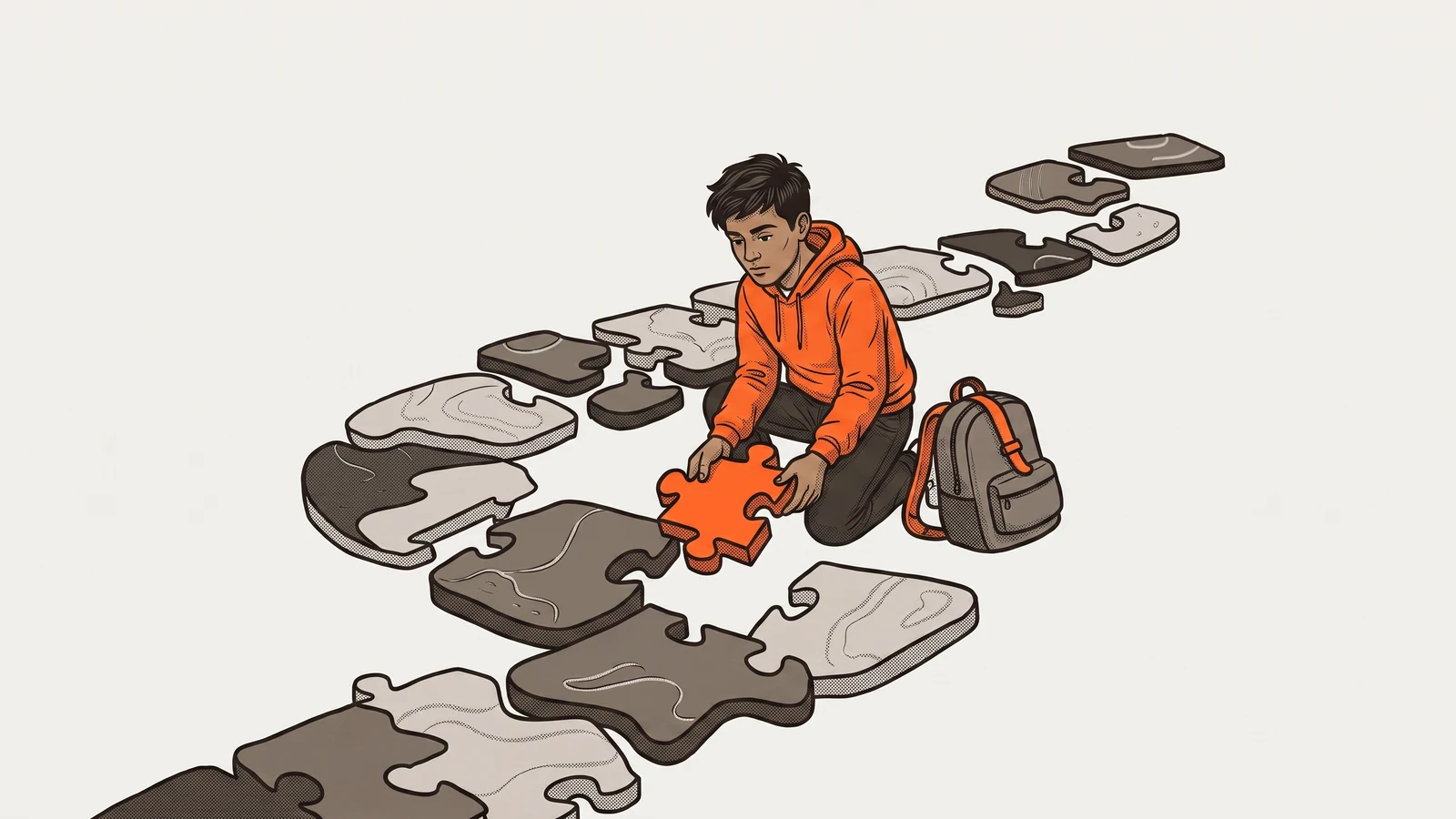 Illustration for the Altitude article “How Precision Development Works at Altitude: A Personalized Path for Every Learner” — personalized learning for teens.